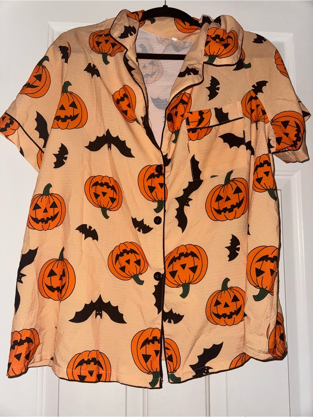 Halloween Pumpkin & Bat pajama set